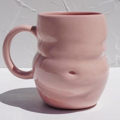 Big Belly Mug Pink by Voluptuary Ceramics